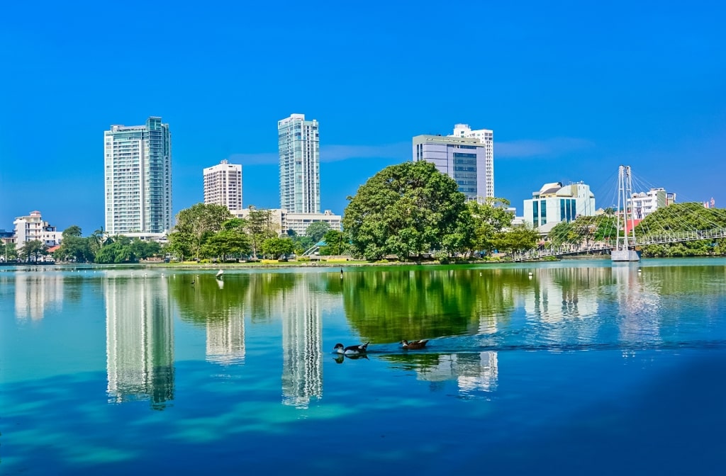 Calm water of Beira Lake