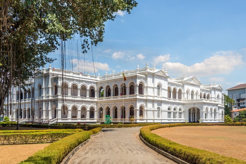 White facade of Colombo National Museum