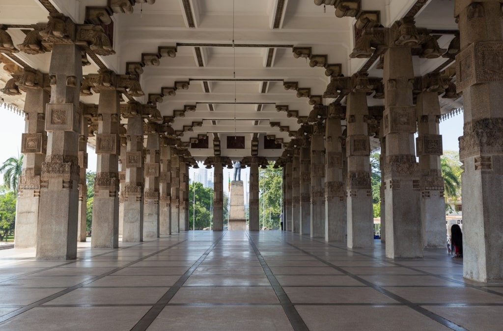 Columns inside the Independence Memorial Hall and Museum