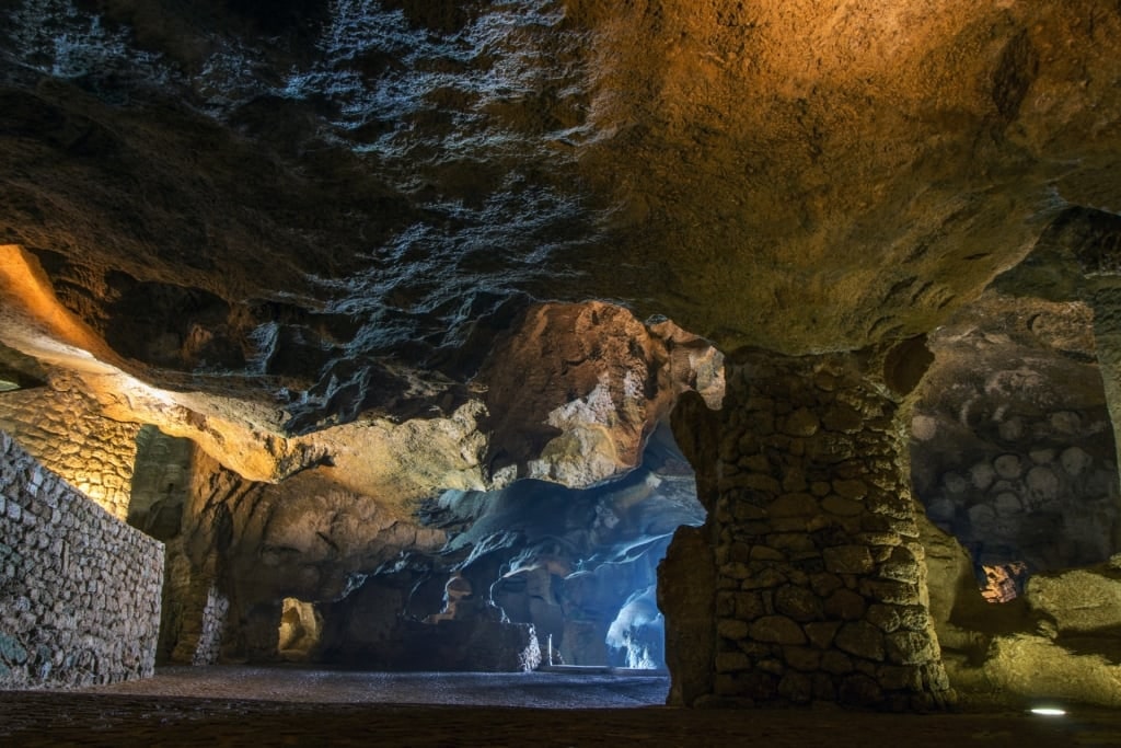 Rock formation inside the Caves of Hercules