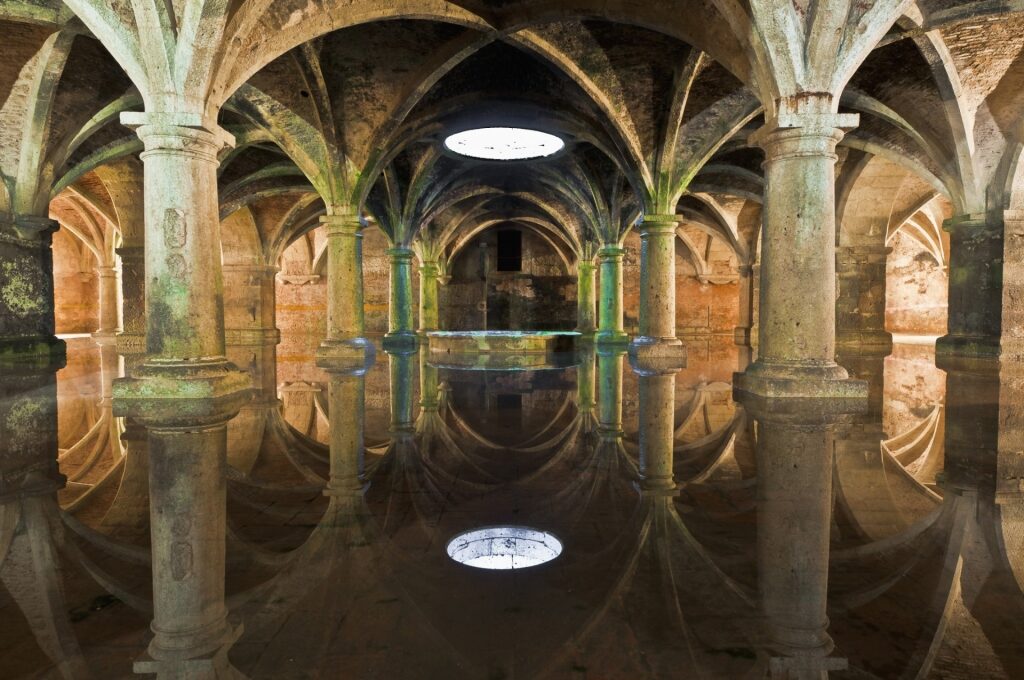 Beautiful view inside Portuguese Cistern, El Jadida