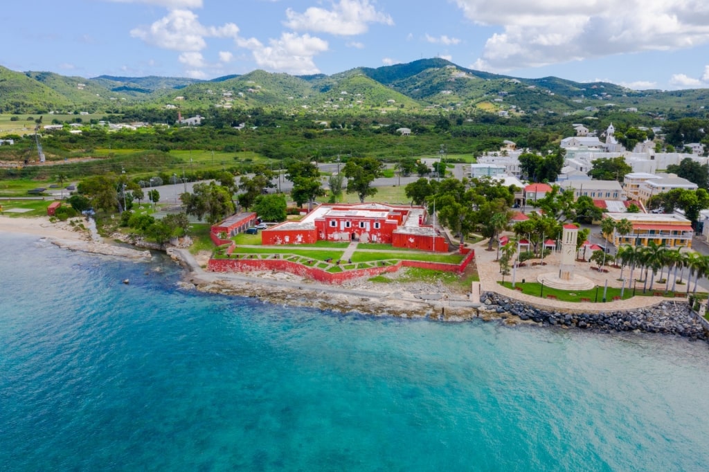 Waterfront view of Fort Frederik