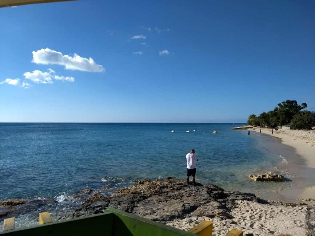 Man sightseeing from Rainbow Beach