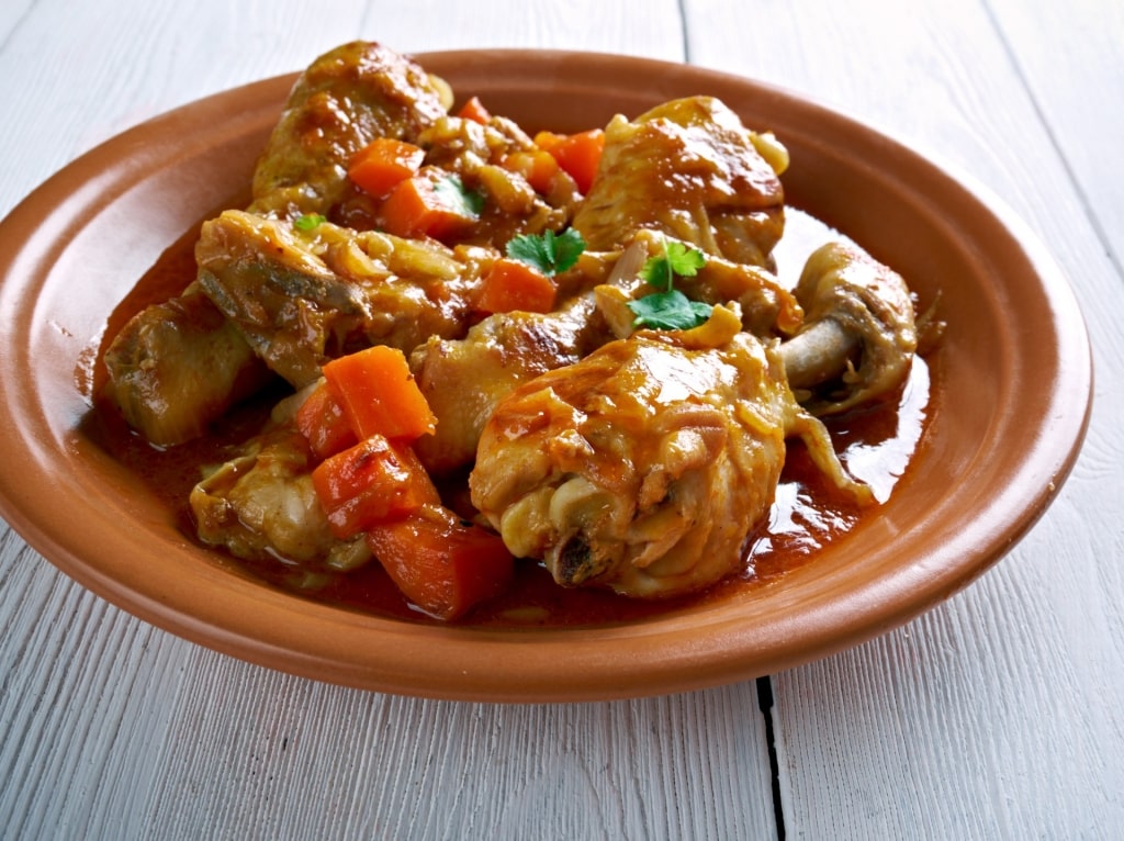 Bowl of stew chicken