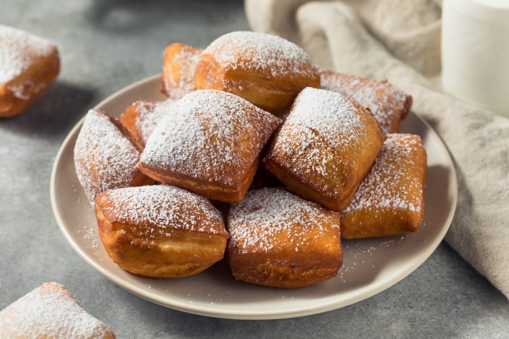 Beignets on a plate