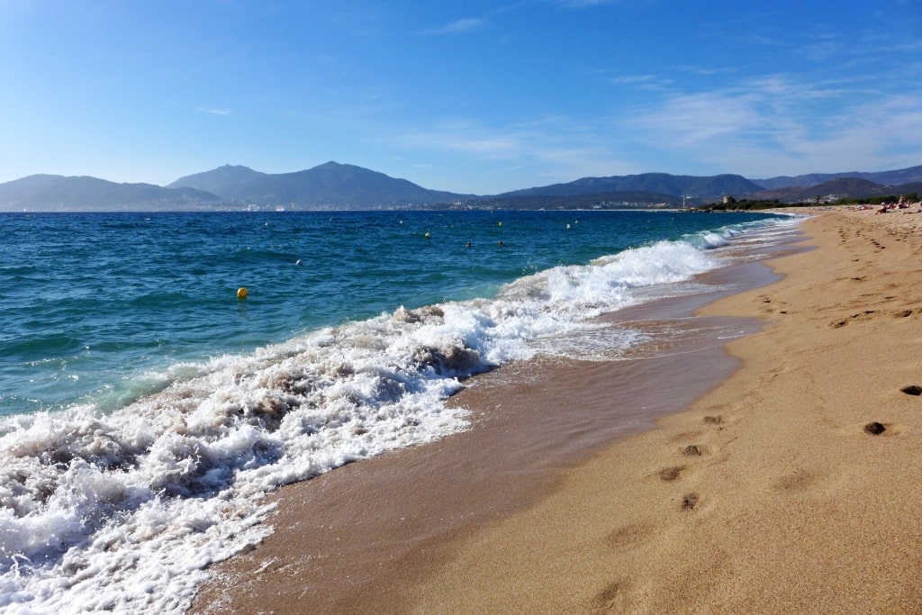 Sandy beach of Porticcio Beach