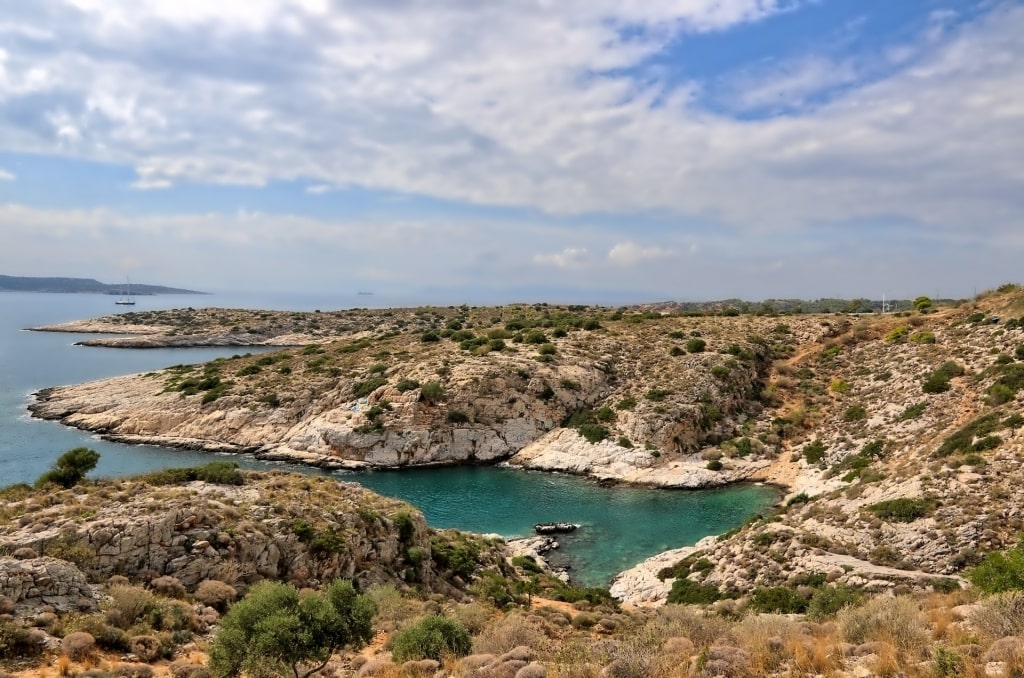 Rocky shore of Limanakia A, Vouliagmeni