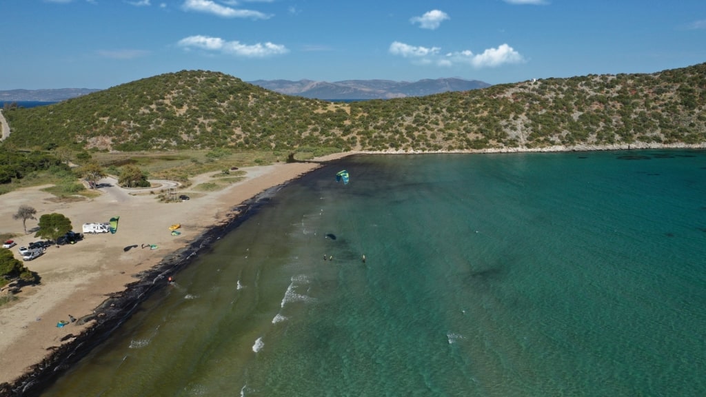 Sandy beach of Schinias Beach, Marathon