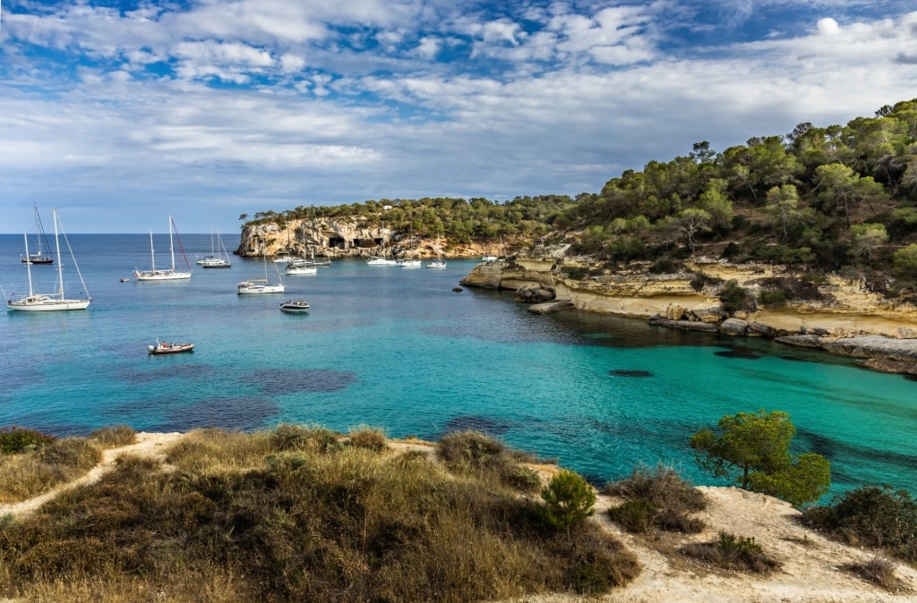 Cliffside view of Cala del Mago