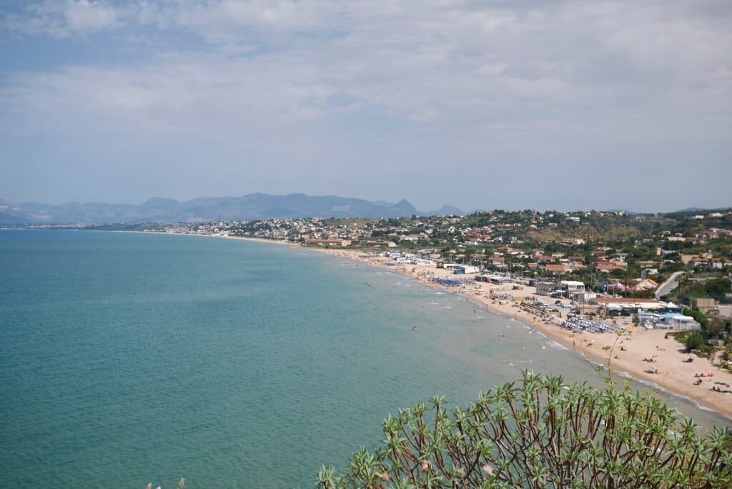 Aerial view of La Playa, near Catania