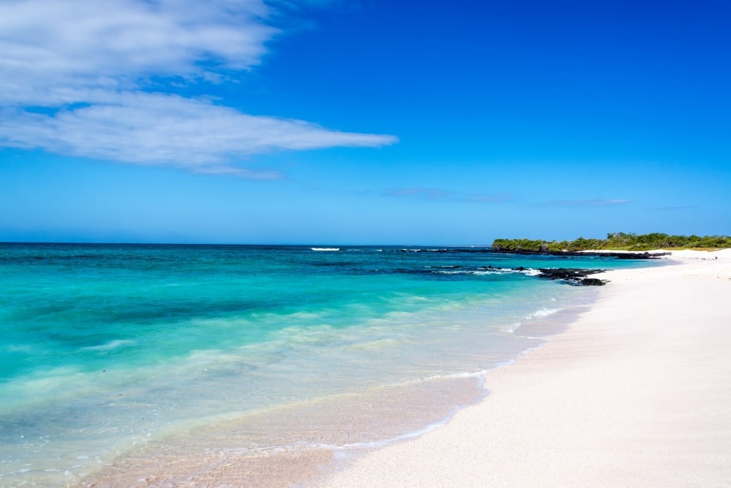 White sands of Las Bachas in Santa Cruz Island, Galapagos