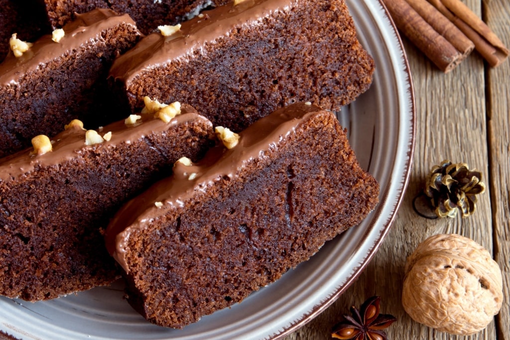 Slices of Rum cake