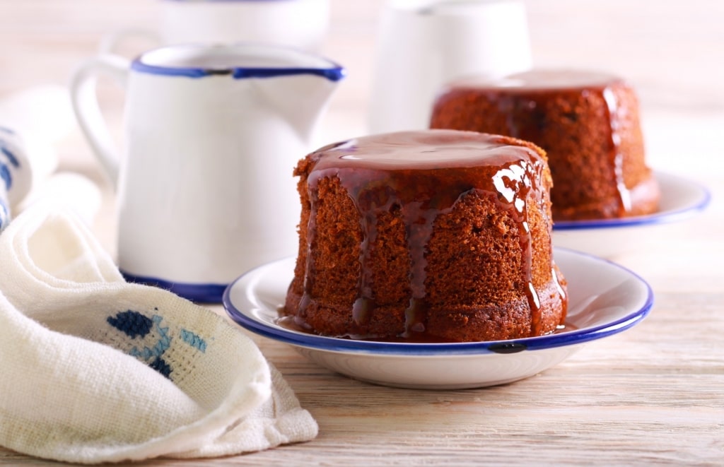 Plate of Sticky toffee pudding