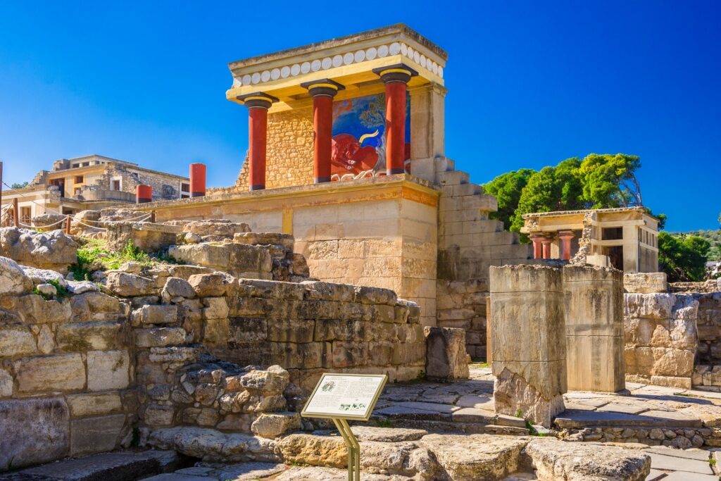 Ancient Knossos Palace in Crete, Greece