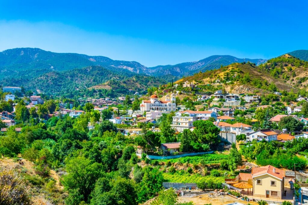 Lush landscape of Troodos Mountains, Cyprus