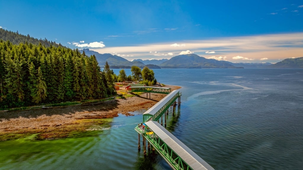 View of the port of Icy Strait Point, Inside Passage