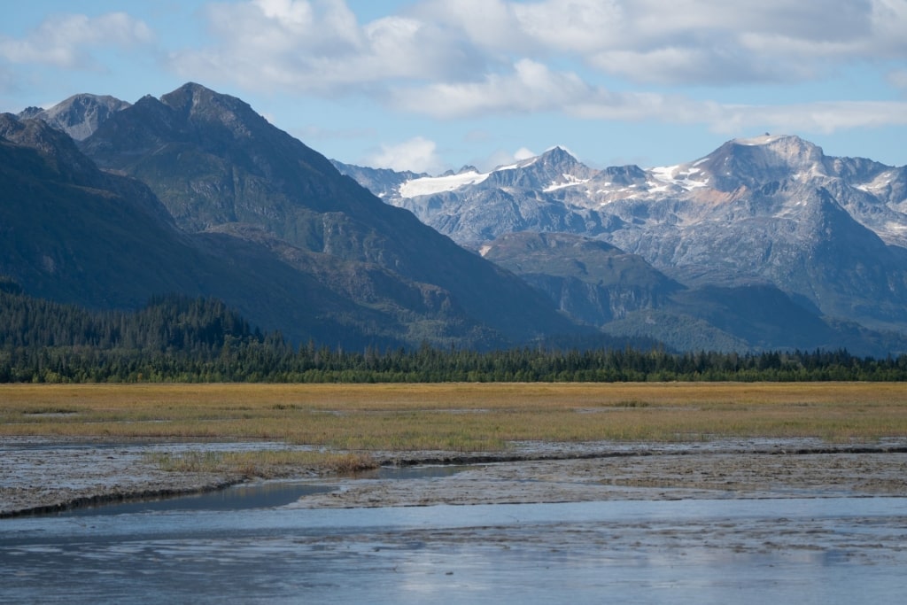 Lake Clark Angling with view of the mountains