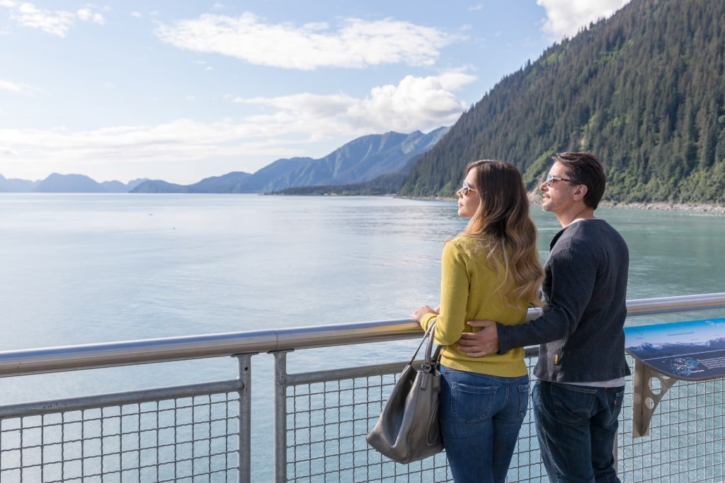 Couple sightseeing from Seward