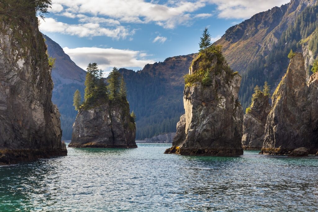 Rock formations in Kenai Fjords National Park