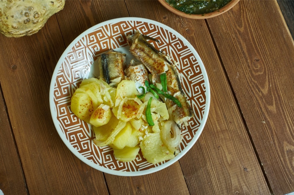 Plate of fish stew gregada