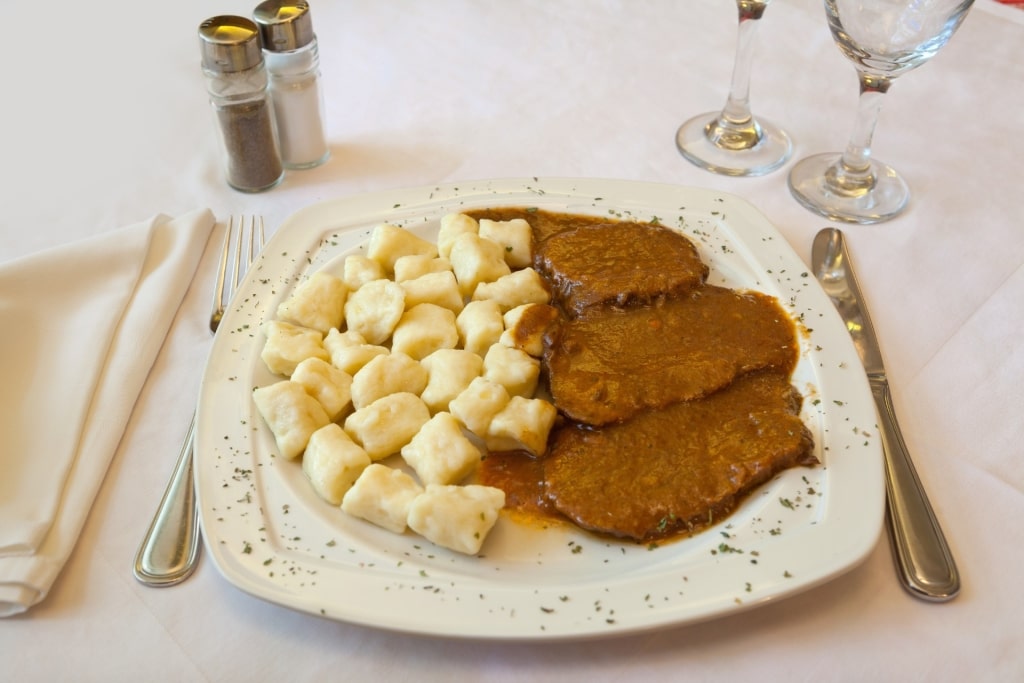 Hearty plate of pašticada