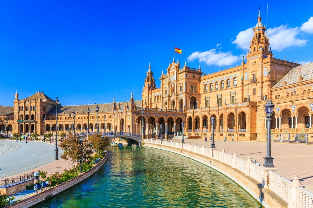 Beautiful town square of Seville