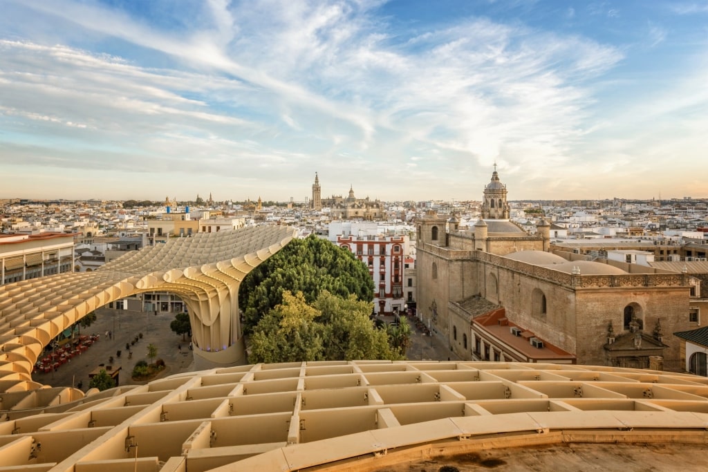 Sprawling wooden structure of Metropol Parasol