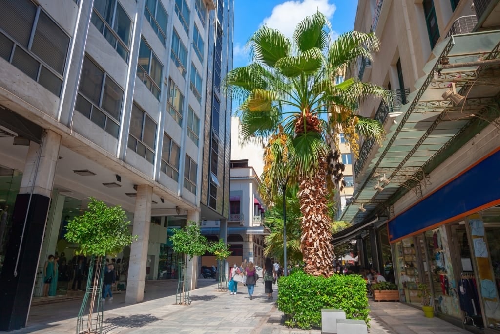 High end street of Ermou, Athens