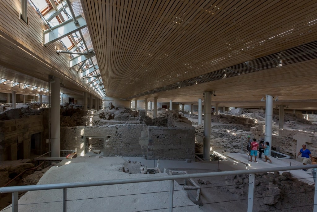 Ruins inside the Akrotiri, Santorini