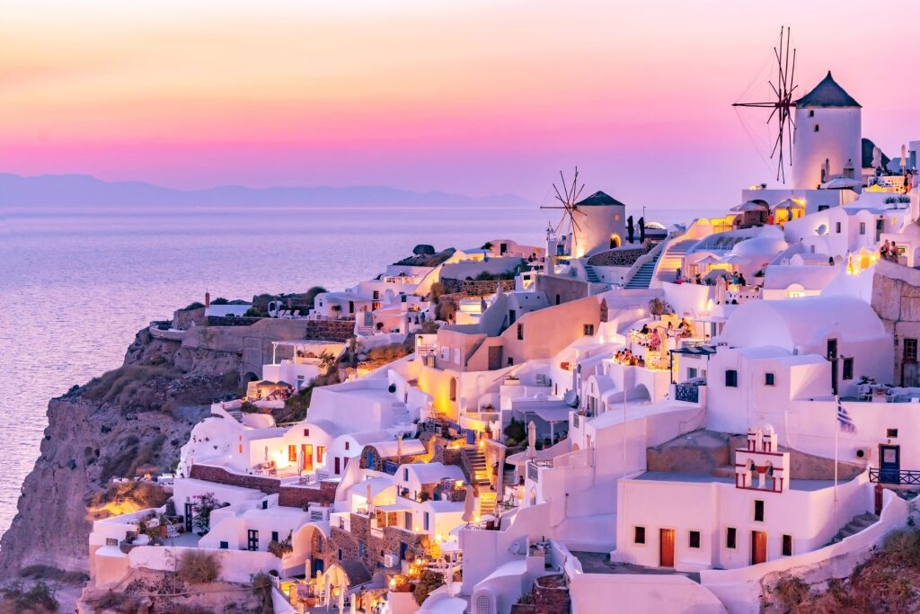 Sunset view from Oia, Santorini