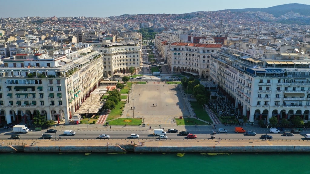 Waterfront view of Aristotelous Square, Thessaloniki