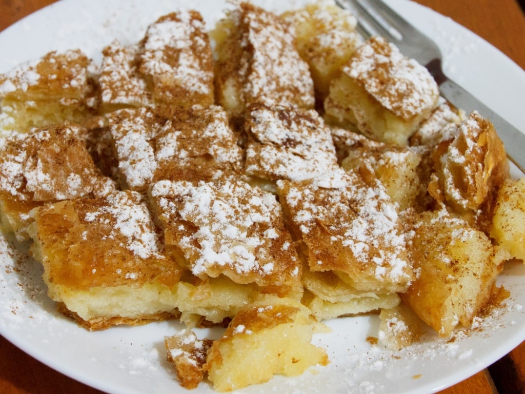 Bougatsa on a plate