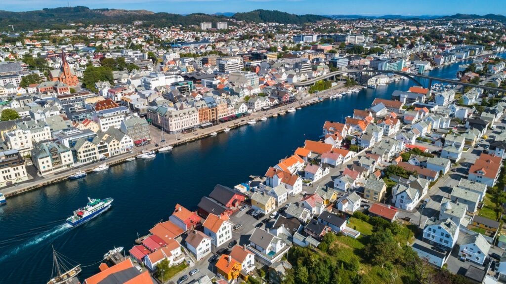 Aerial view of Haugesund Norway