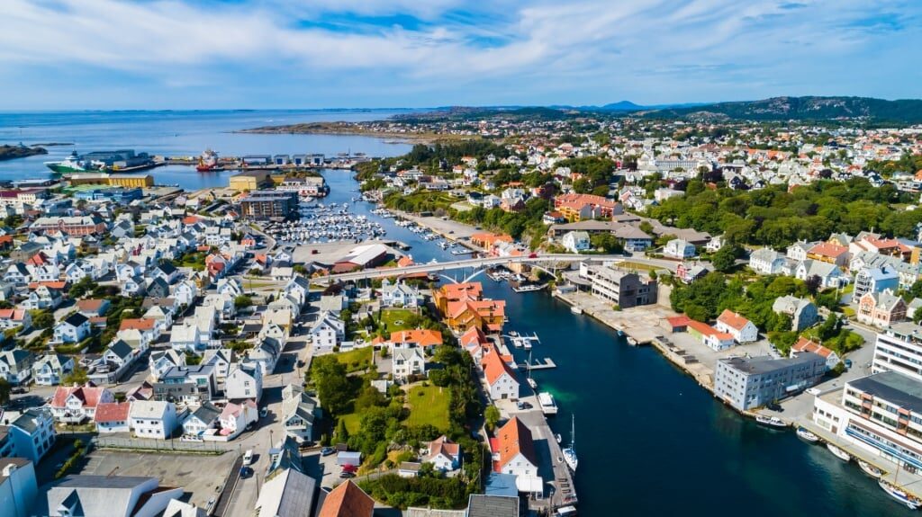 Aerial view of Haugesund
