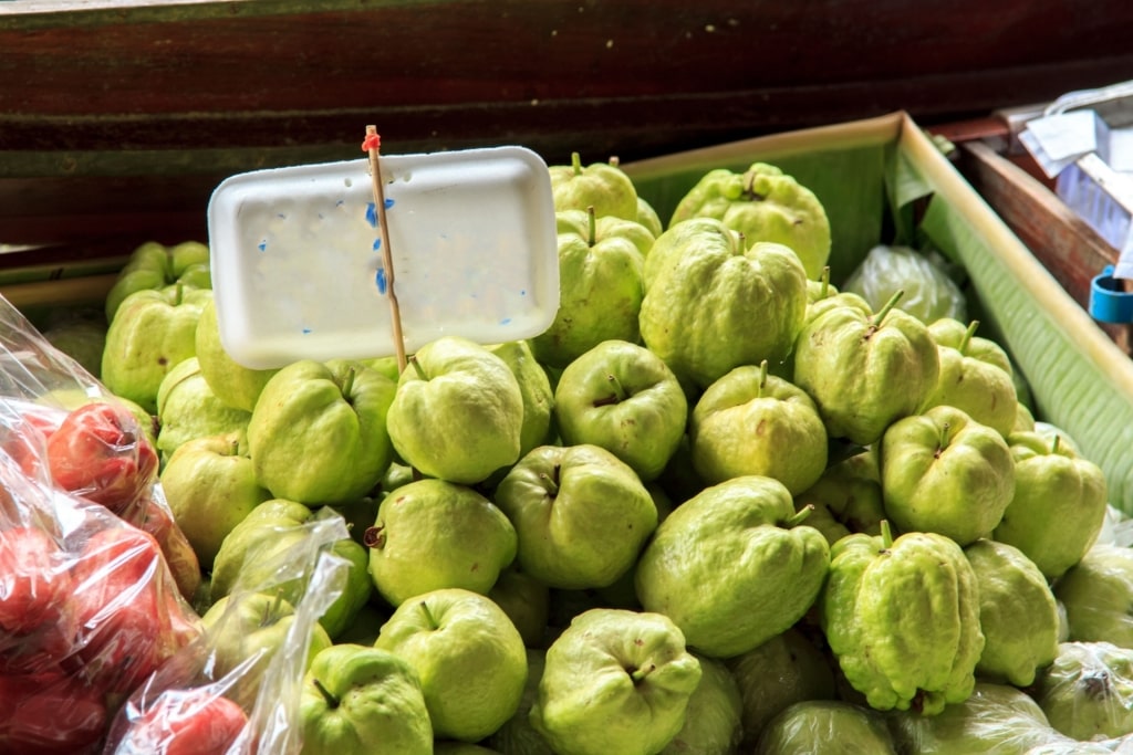 Guavas at a market in Bangkok