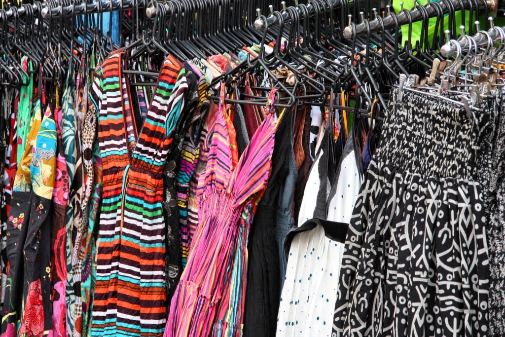 Dresses from a market stall in Khao San Road