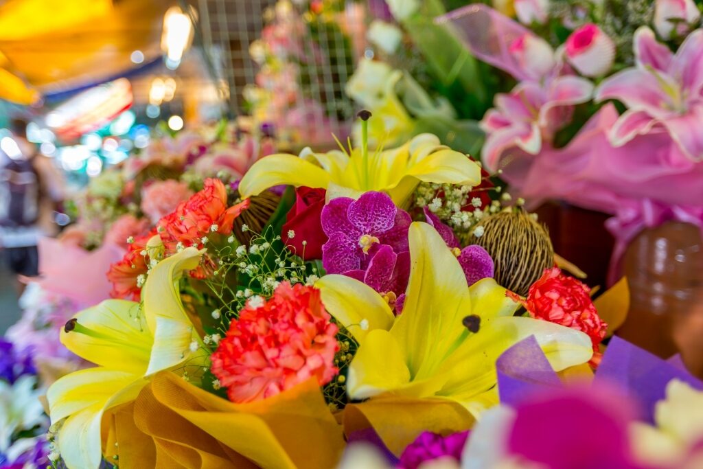 Pak khlong talat (flower market), one of the best markets in Bangkok