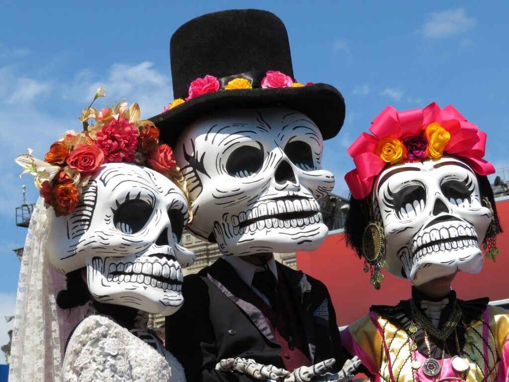 People dressed up on the Day of the Dead