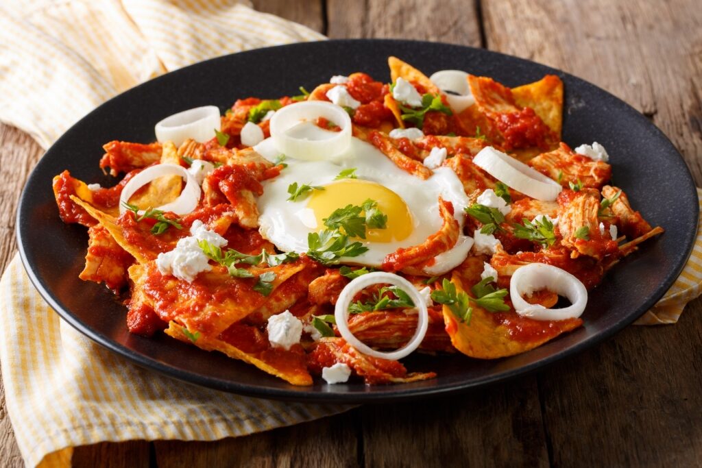 Plate of chilaquiles