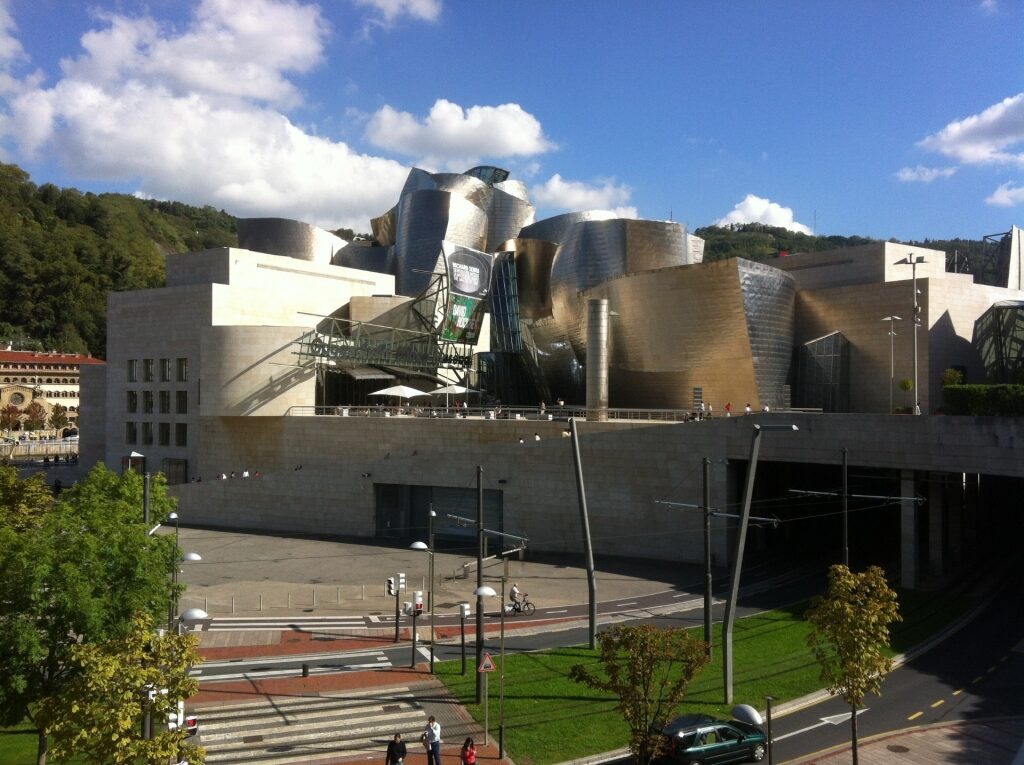 Unique architecture of the Guggenheim Museum Bilbao