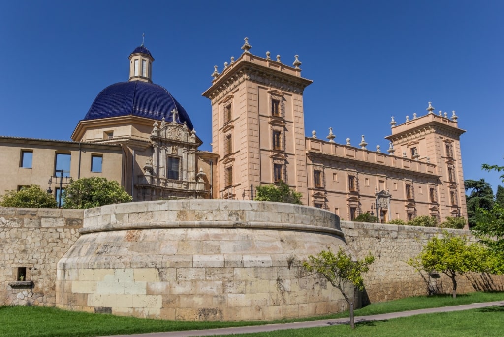 Beautiful exterior of Museum of Fine Arts, Valencia