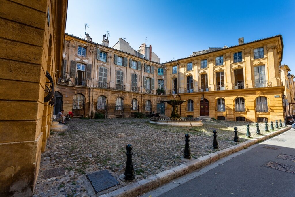 Elegant street in Aix en Provence