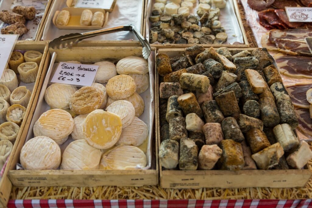 French cheese at a market