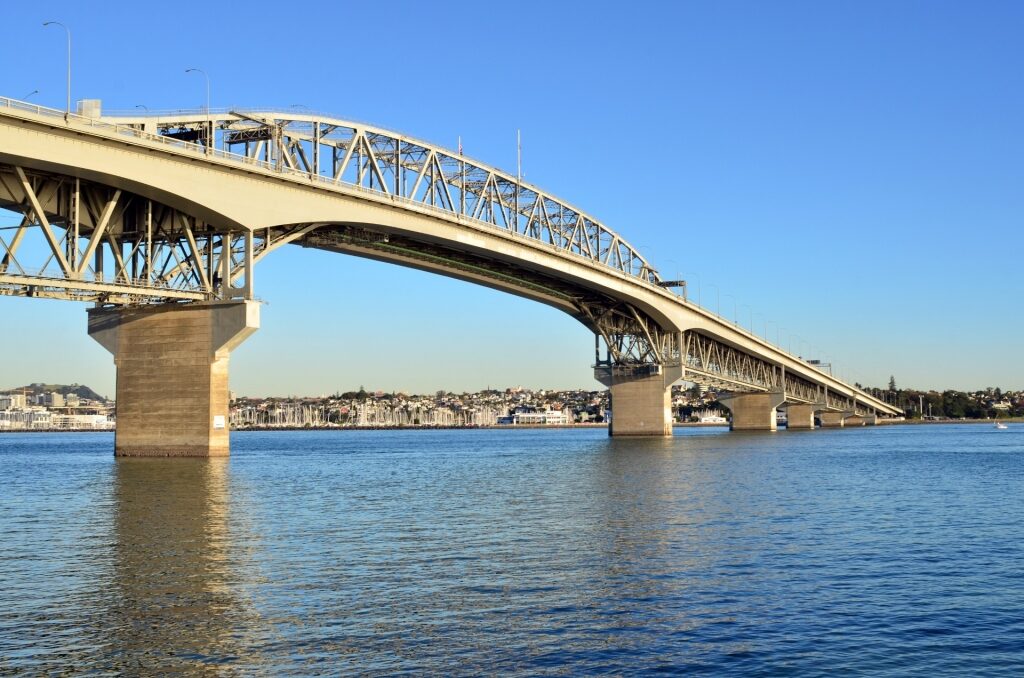 View of the Auckland Harbour Bridge