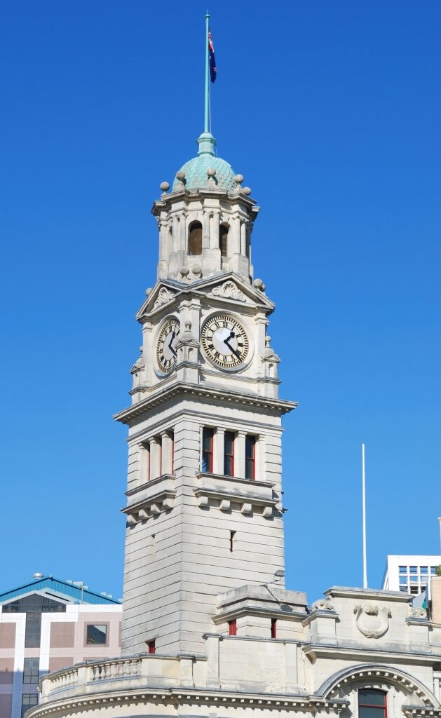 Clock tower in Auckland Town Hall