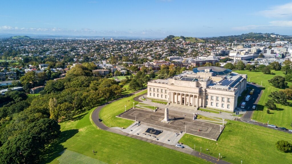 Aerial view of Auckland War Memorial Museum