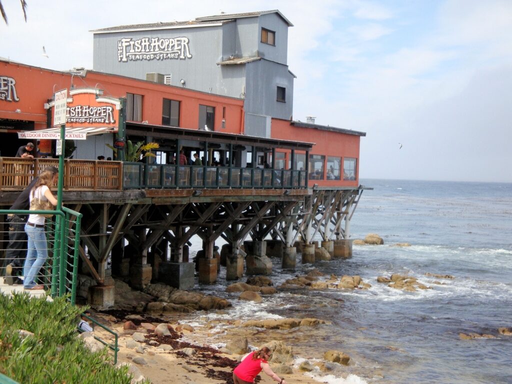 Iconic Fish Hopper restaurant by the water
