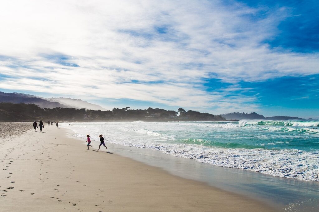Visit Carmel Beach, one of the best things to do in Monterey with kids