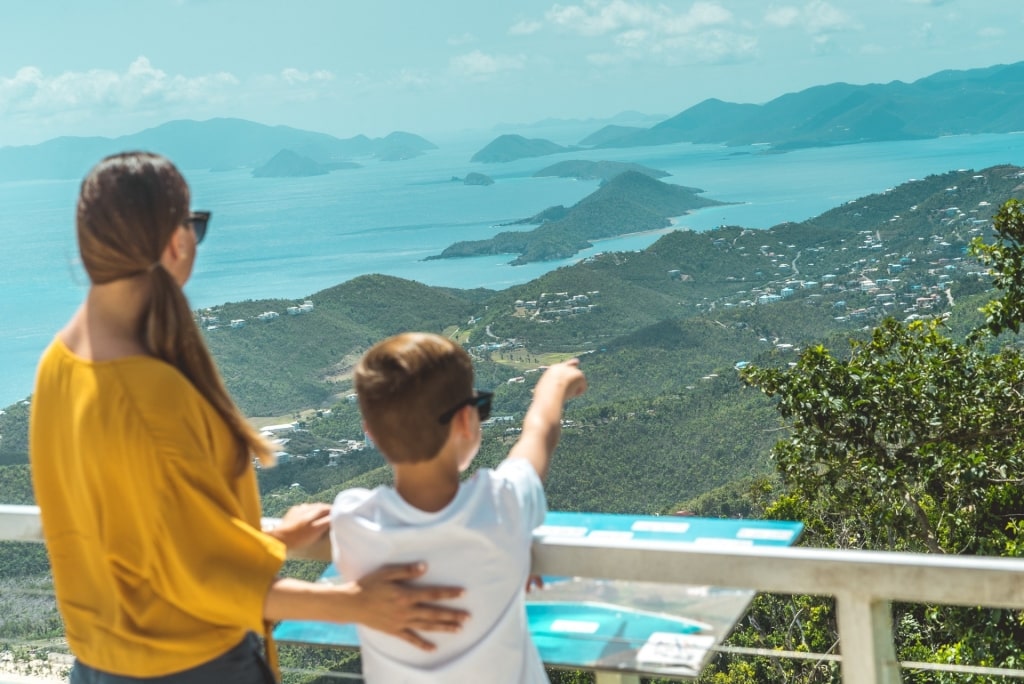 People sightseeing from Mountain Top