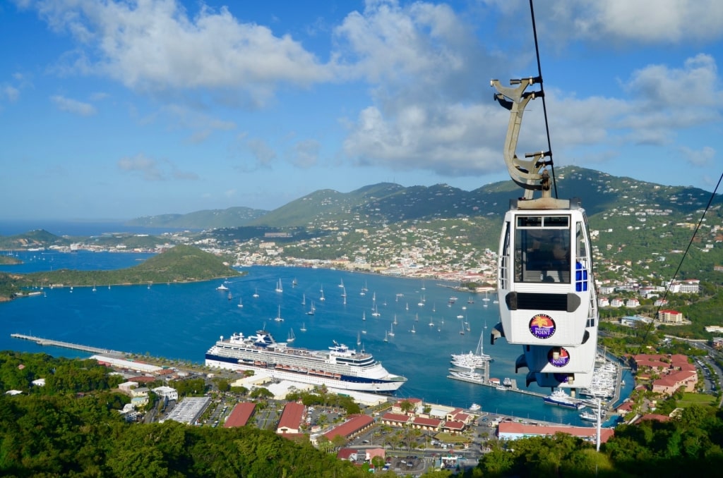 View from Paradise Point with cablecar